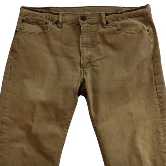 Levi’s 505 Khaki Jeans Mens Size 38x30 Brown Classic Straight Leg Denim 5 Pocket - Picture 3 of 10